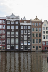 Traditional old buildings in Amsterdam, Netherlands