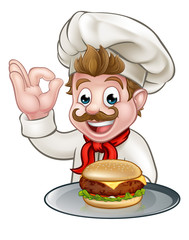 Chef Holding Burger