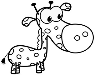 a young giraffe for coloring