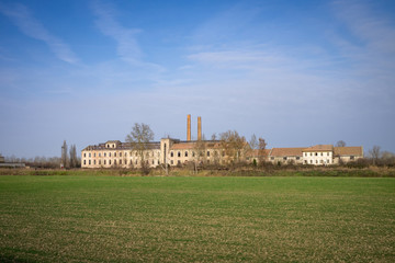 Fototapeta na wymiar Abandoned sugar factory. Emilia Romagna, Italy