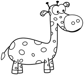 a young giraffe for coloring