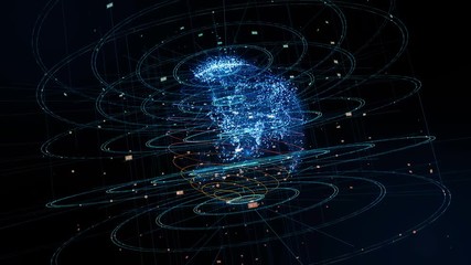 Global communication network concept.