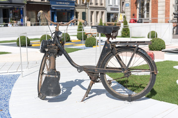 French solex brand moped in a street