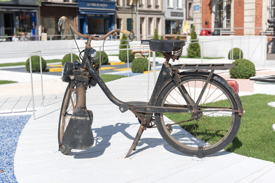 French solex brand moped in a street