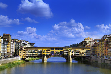 Fototapeta na wymiar Firenze, Ponte Vecchio, Fiume Arno, Toscana, Italia, Italy