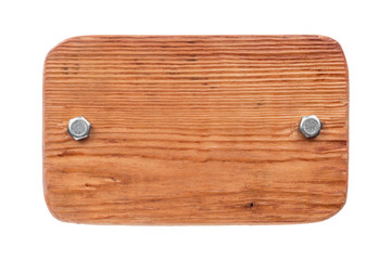 Wooden frame made of light wood with iron bolts and with a place for your creativity.