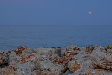 Super moon in the summer