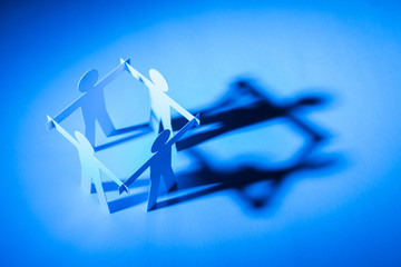 creativity of team four in blue light