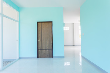 Industry under construction Building home empty Room interior window and door black aluminum on wall