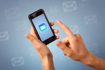 Female holding smartphone