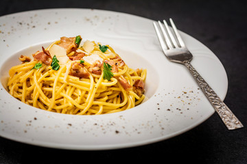 Italian spaghetti carbonara