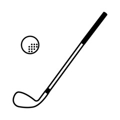 Sport equipment simple golf icon