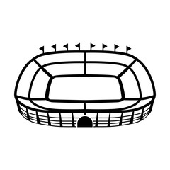 Sport equipment simple stadium icon