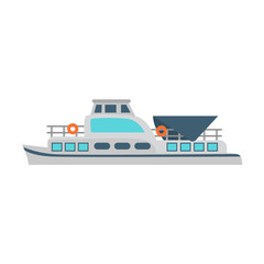Water transport color flat icon