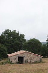 Obraz premium Ancient rural out house, sunken into the ground, rural South of France