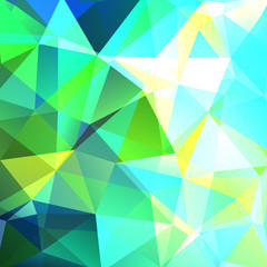 Fototapeta na wymiar Abstract polygonal vector background. Geometric vector illustration. Creative design template. Green, blue, white colors