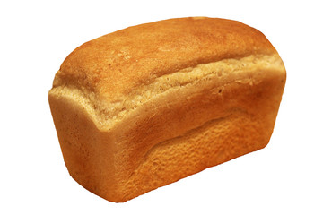 wheat bread isolated on white background