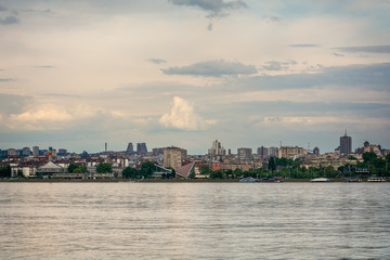 Belgrade, Serbia May 19, 2016: The panorama of Belgrade was seen across the river Danube
