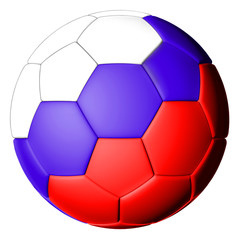 Obraz premium Fußball in den Nationalfarben Russlands
