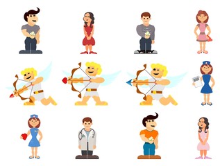 a selection of lovers and angels over Valentine's Day