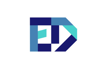 Fototapeta premium ED Ribbon letter Logo