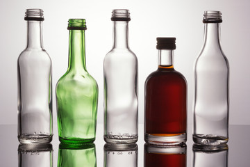 group of mini bottles