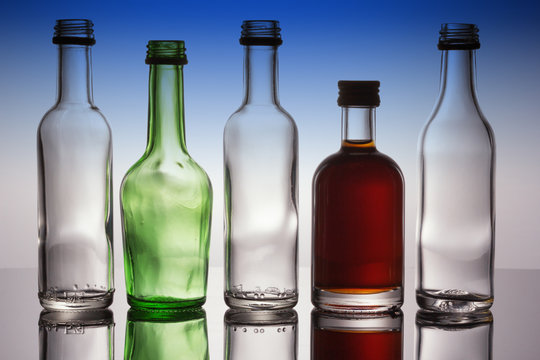 group of mini bottles