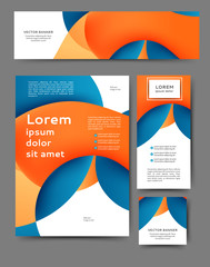 Set of promotional flyers