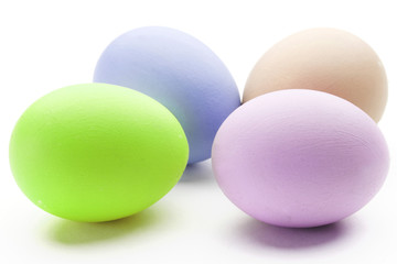 Easter eggs isolated on white