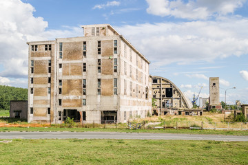 Old abandoned factory building in Novi Sad 