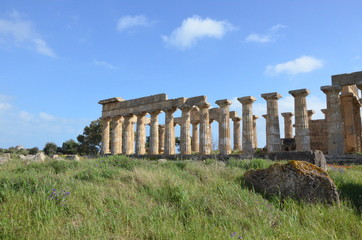 Fototapeta na wymiar Archaeological Park of Selinunte, Sicily Italy