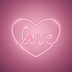 Love Neon Sign Rose