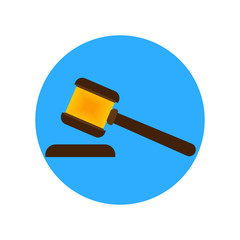 judge's hammer icon vector