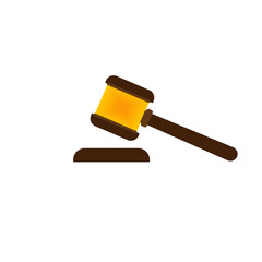 judge's hammer isolated vector