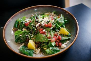 fresh vegetable mixed salad, beautiful healthy fusion food