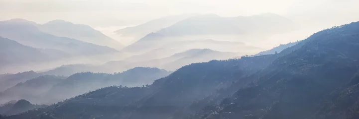 Foto op Canvas Foggy Landscape, Nagarkot, Nepal © Ingo Bartussek