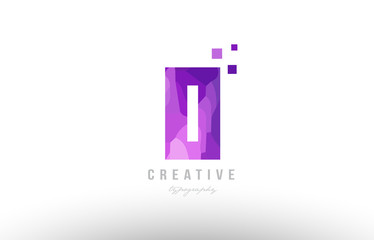 Obraz premium Pink number logo 0 with squares