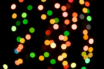 Abstract Circular Bokeh Background of Christmaslight