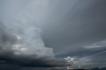 dark storm clouds with background,Dark clouds before a thunder-storm.