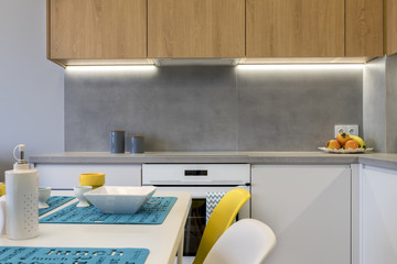 Detail of modern kitchen interior design