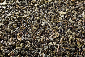 Food background with green tea with copy space. Selective focus.