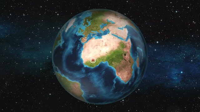 Earth Zoom In - Bamako, Mali