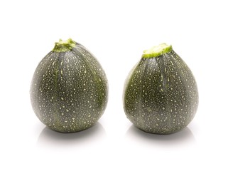 ripe zucchini isolated on a white background