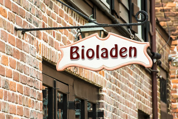 Obraz premium Schild 275 - Bioladen
