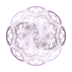 Flower Mandala. Vintage decorative elements. Oriental pattern, vector illustration. Islam, Arabic, Indian, moroccan,spain, turkish, pakistan, chinese, mystic, ottoman motifs. Coloring book page