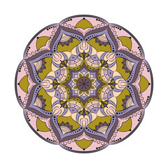Flower Mandala. Vintage decorative elements. Oriental pattern, vector illustration. Islam, Arabic, Indian, moroccan,spain, turkish, pakistan, chinese, mystic, ottoman motifs. Coloring book page