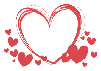 ハート　イラスト　フレーム