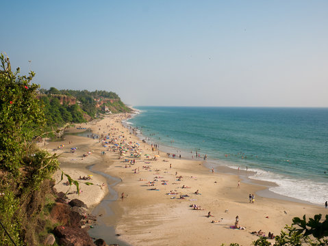 Varkala beach, Kerala, India