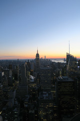 Fototapeta na wymiar New York City Skyline Sunset Impression