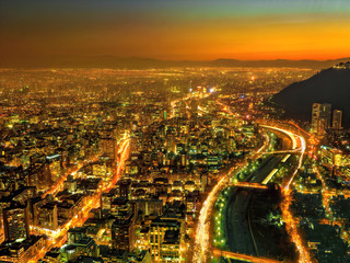 Obraz premium Santiago de Chile skyline
